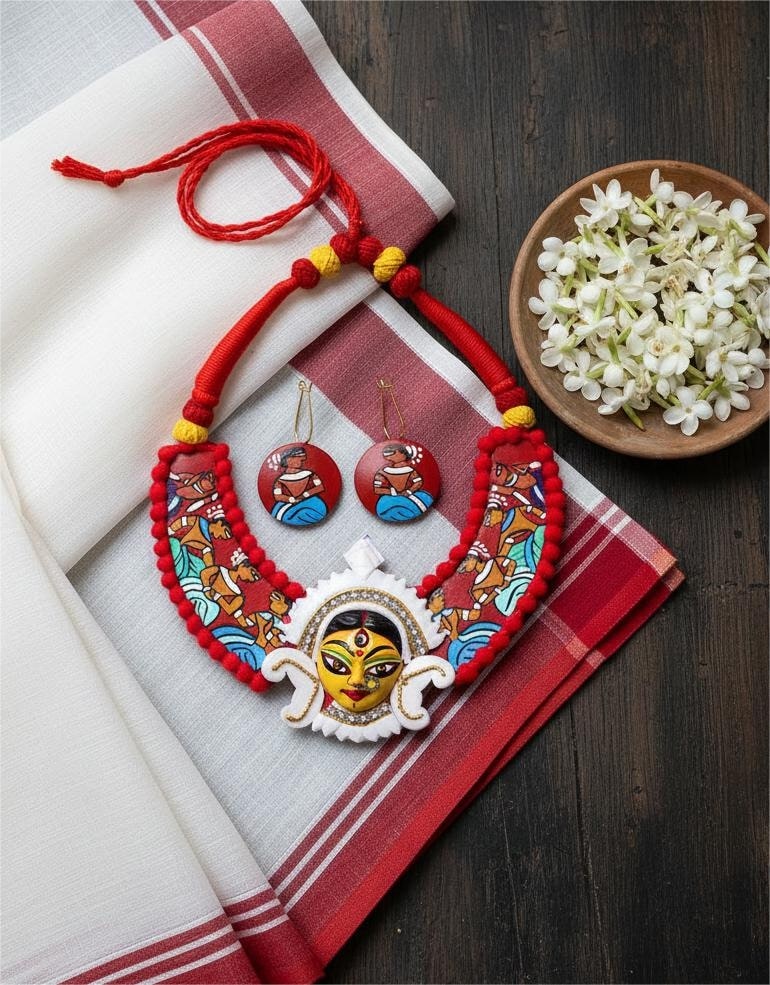 Mahamaya Terracota Necklace Set