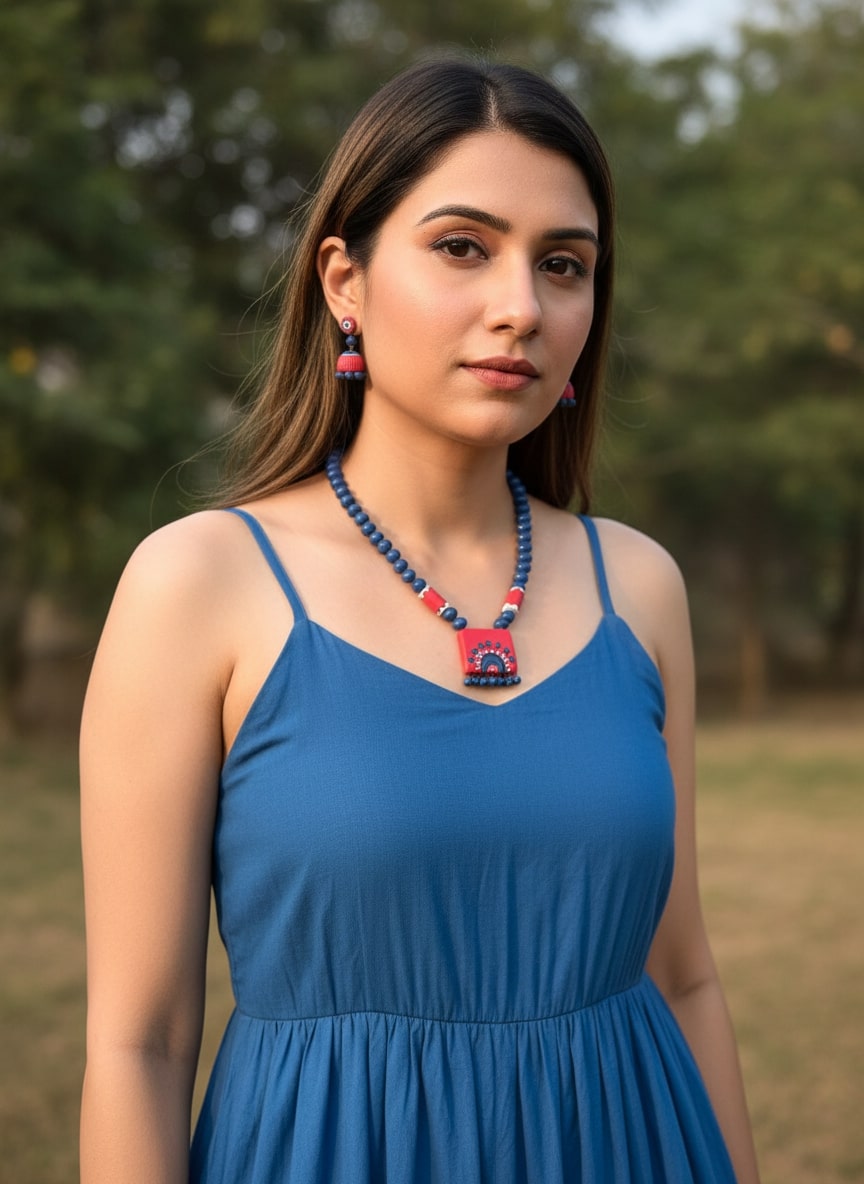 Twlight Tones Terracota Necklace Set