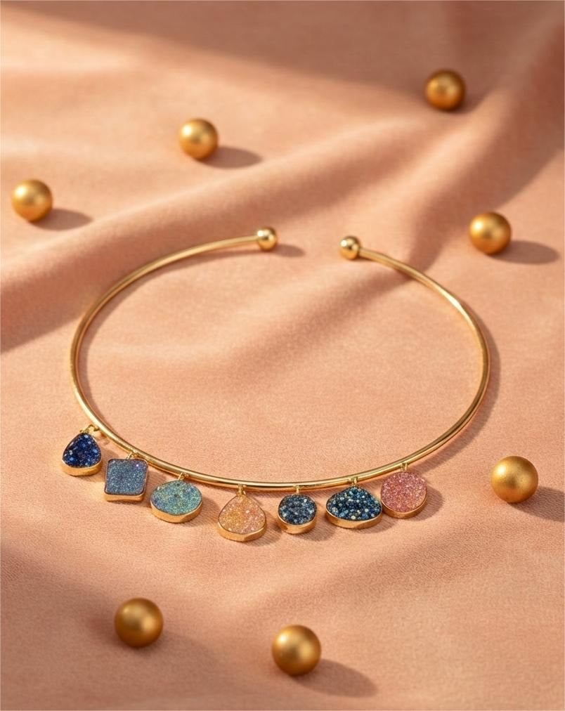 Firoza Be Jewelled Hasli Neckpiece