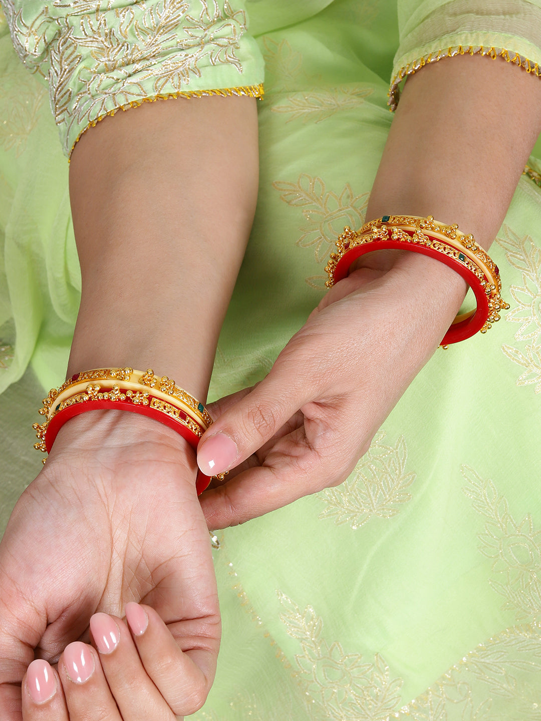 Firoza Shubha Sparsha Bangle Set