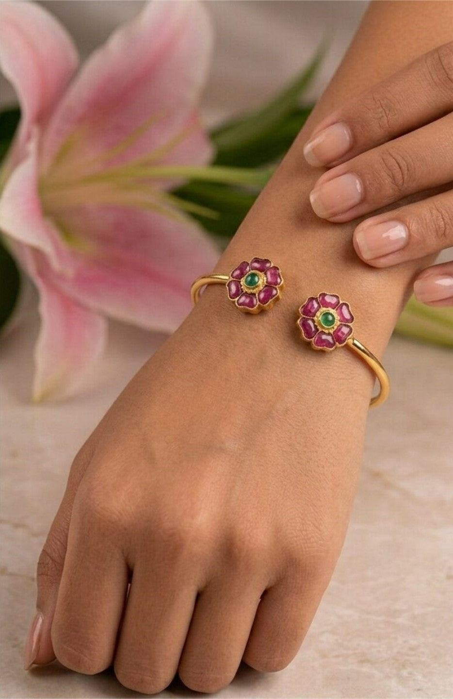 Firoza Mehr Jadau Cuff 2.8