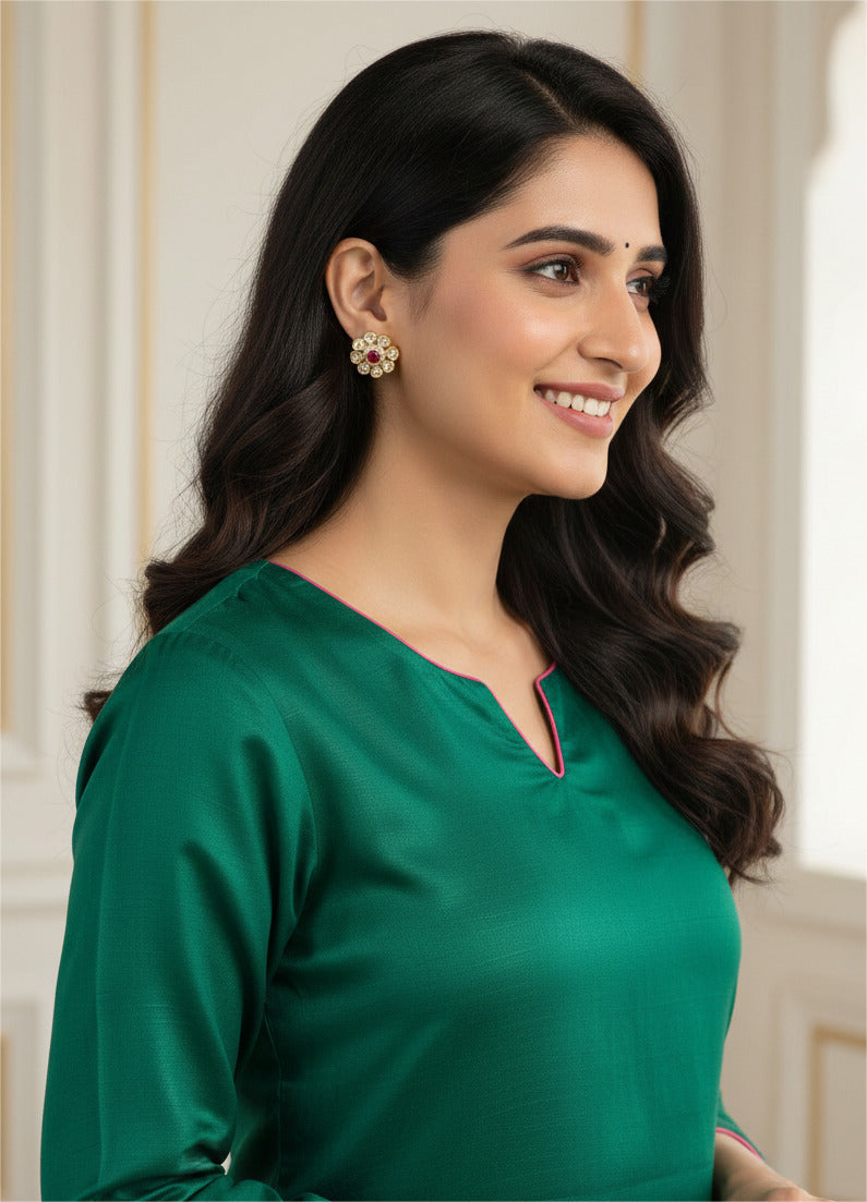 Firoza Riwaayat Ruby Kundan Studs