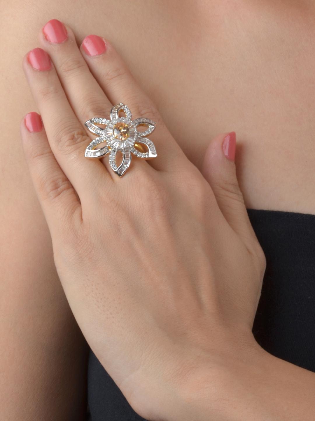 Champagne Flower Ring