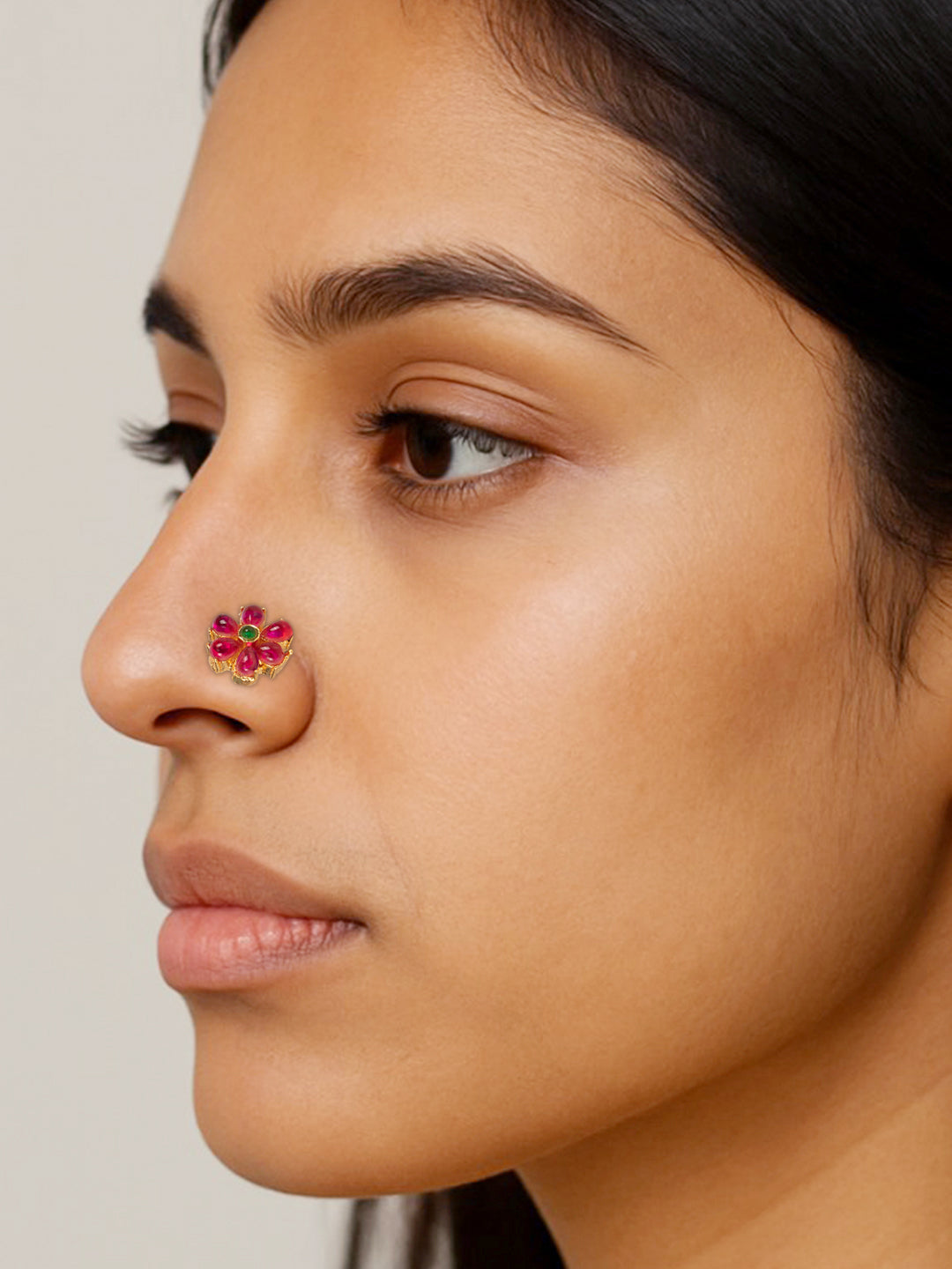 Gold Plated Autumn Bloom Nosepin