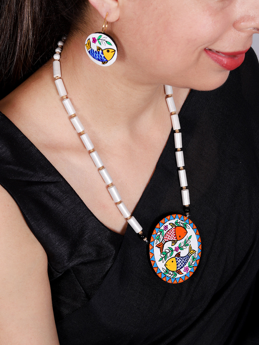 Matsya Leela Terracota Necklace Set