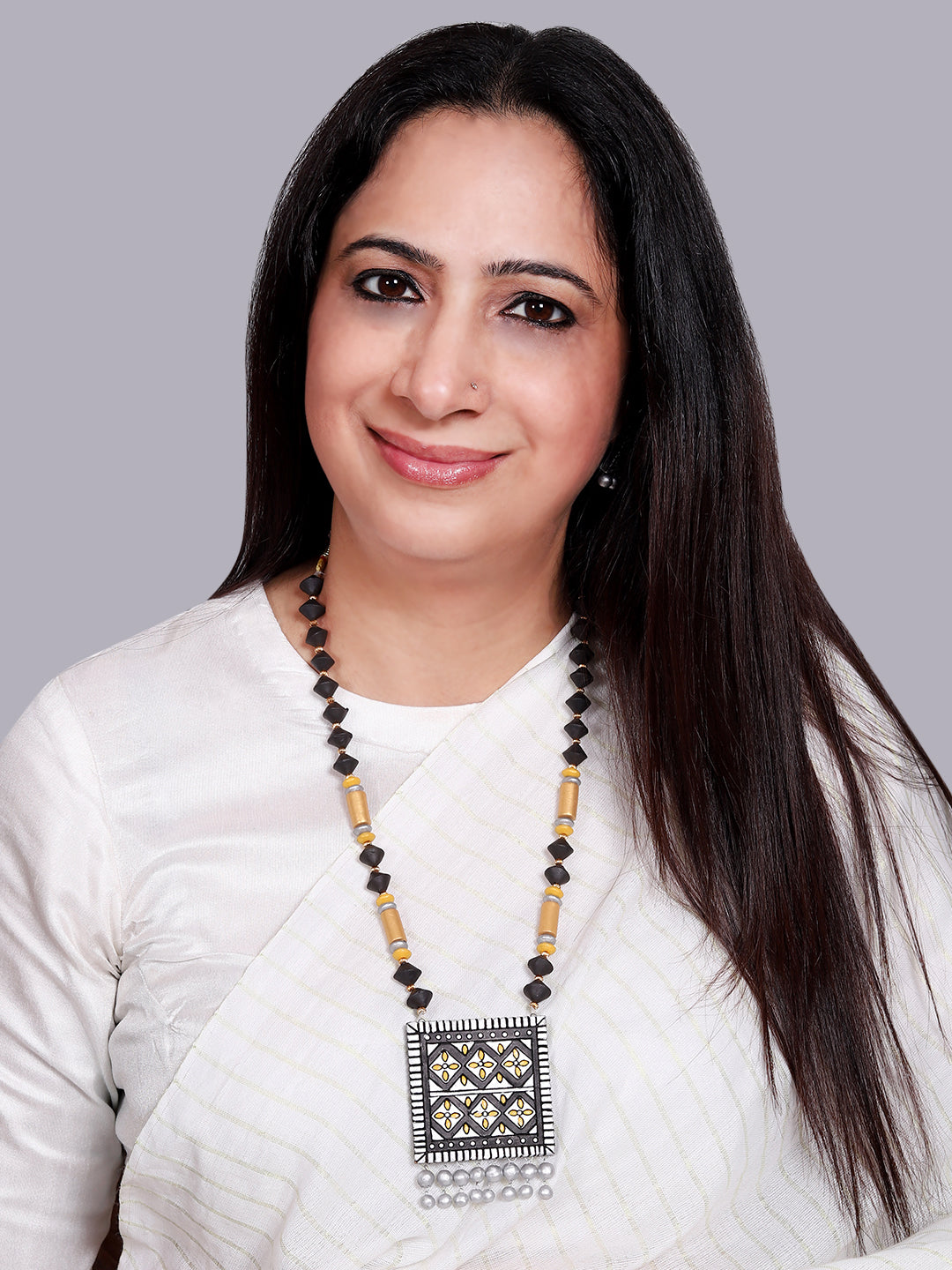 Noir Bloom Terracota Necklace Set