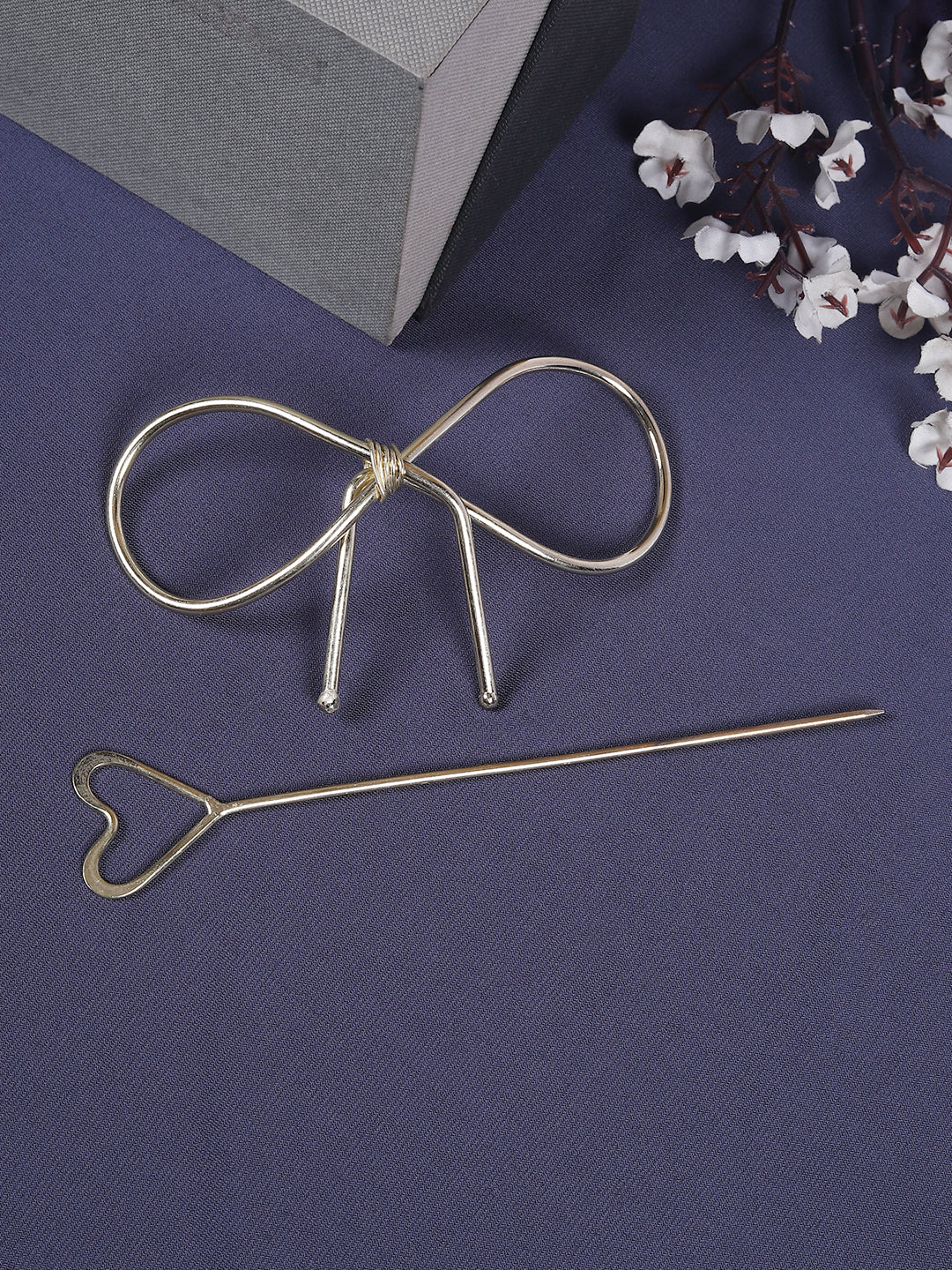 Bows and Hearts Bun Stick