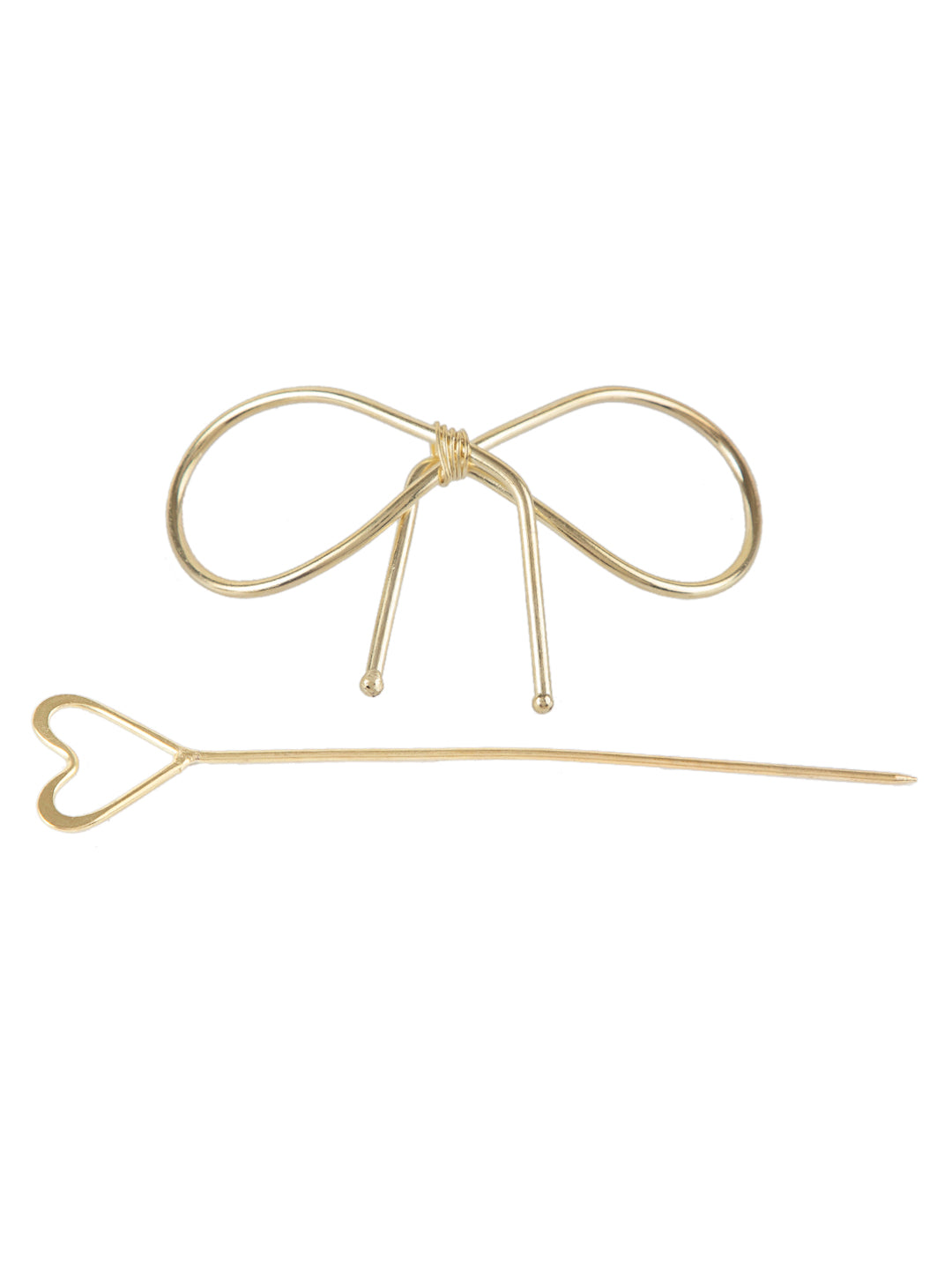 Bows and Hearts Bun Stick