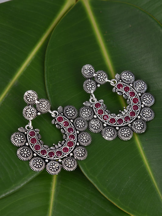 Madhurya Maroon Chandbali