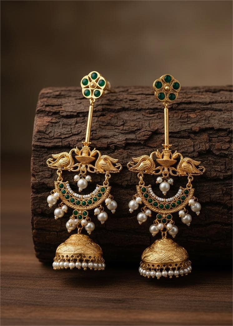 Firoza Kashmiri Jhumkas