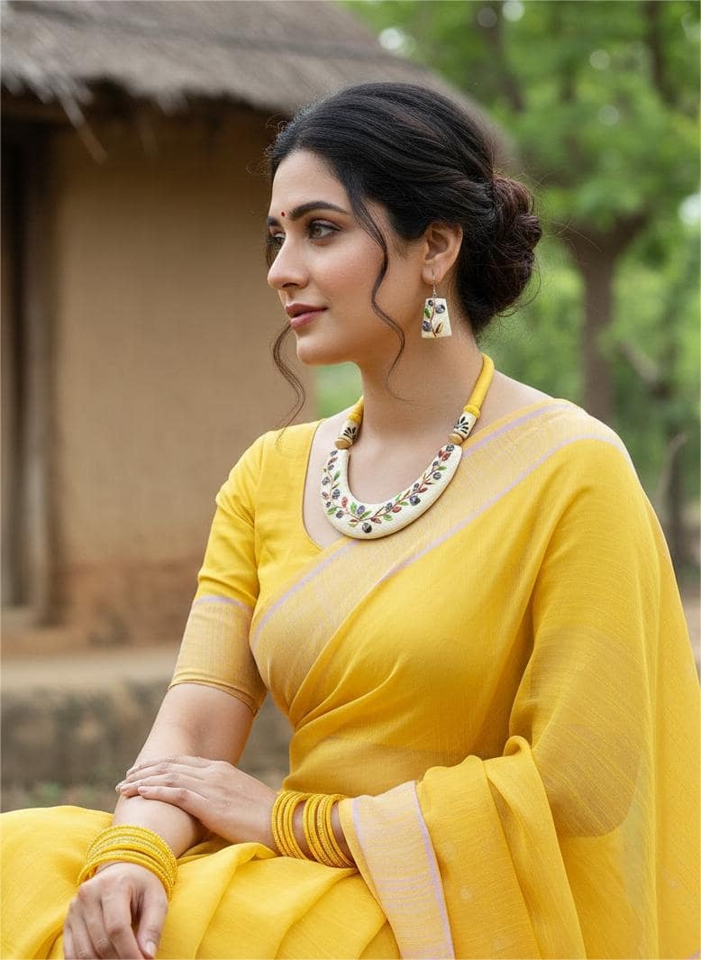 Berry Halo Terracota Necklace Set