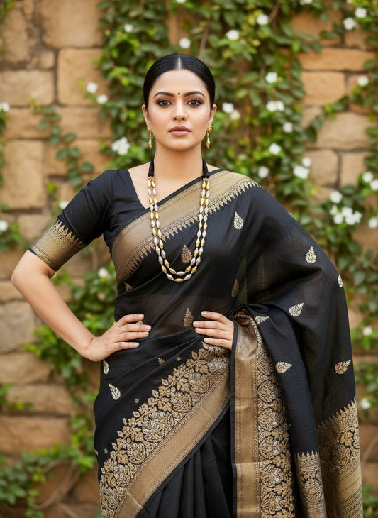 Firoza Dual Tone Two String Temple Elaichi Mala