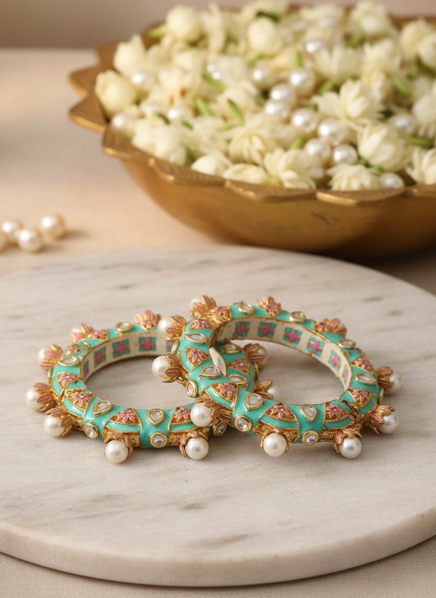 Firoza Rangrez-E-Bahar Bangle Set