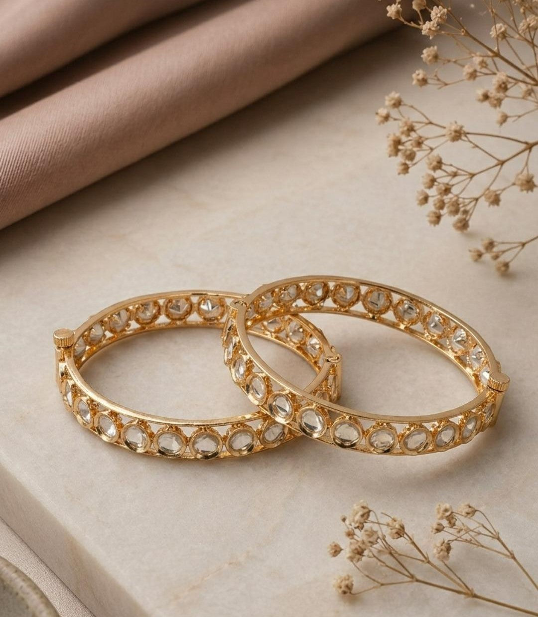Firoza Noor Kundan Statement Bangle Set
