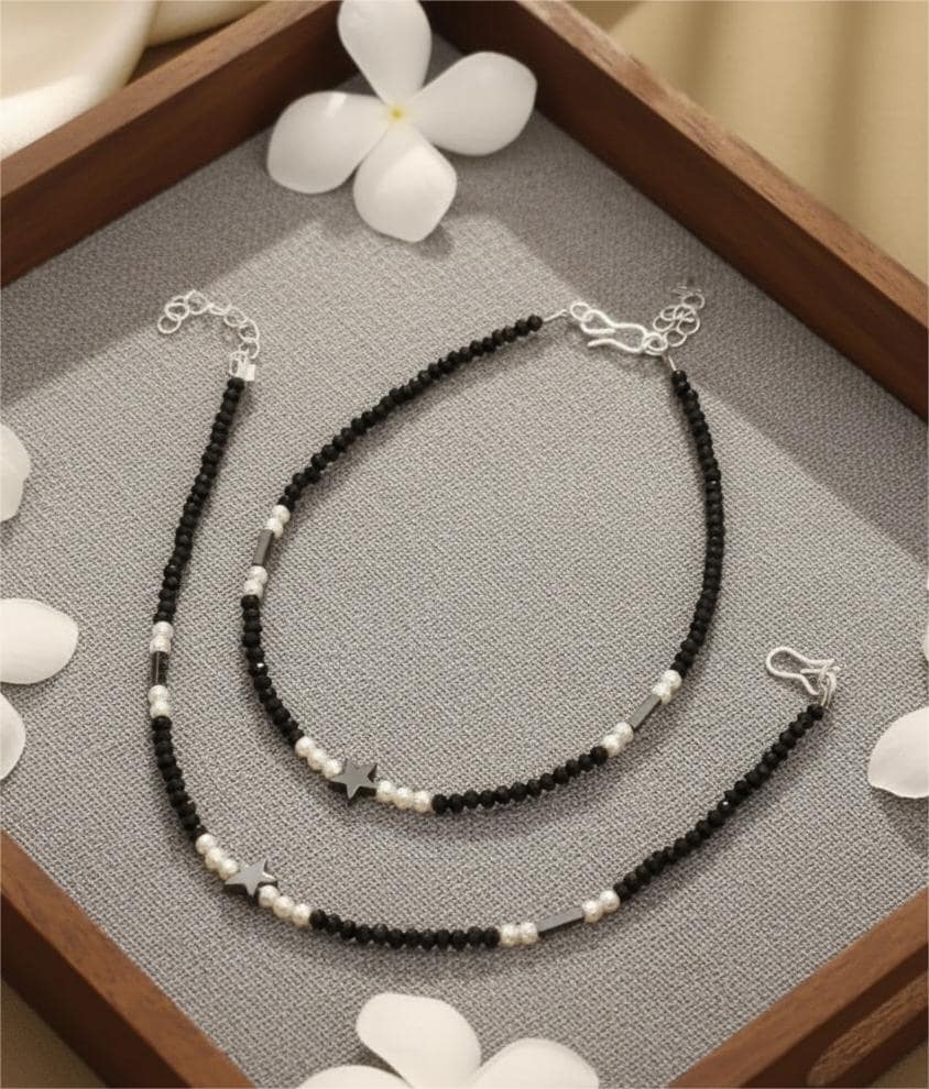 Firoza Do Taara Anklets