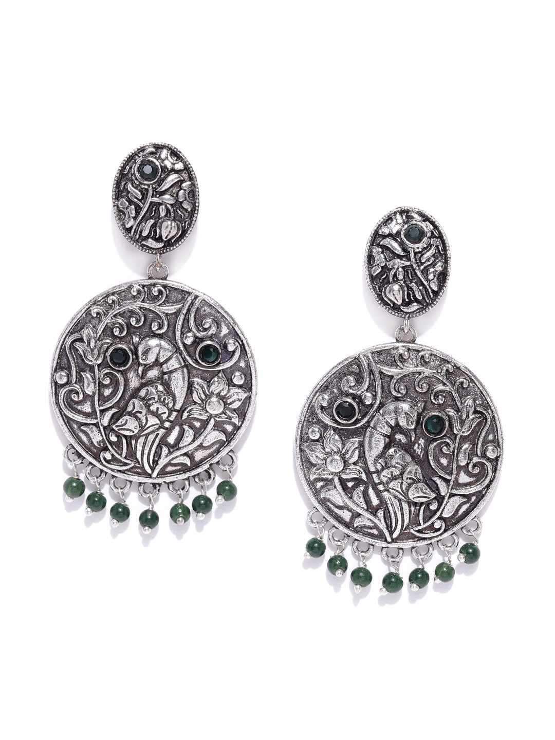 Mehr Green Stone Earrings