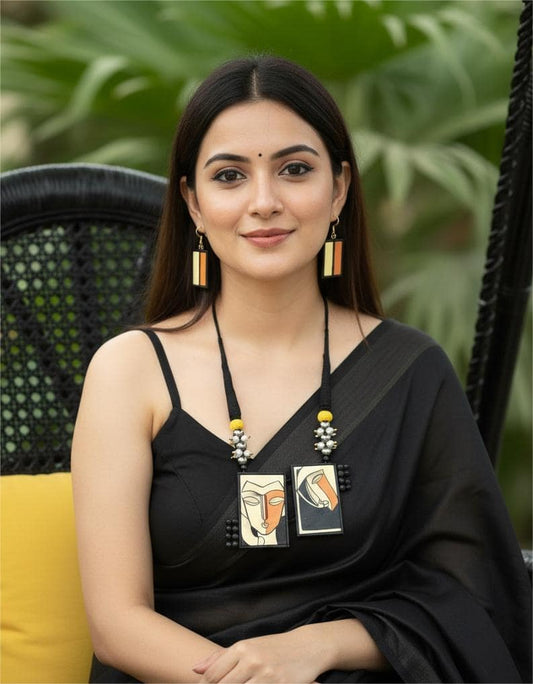 Cubist Whim Terracota Necklace Set