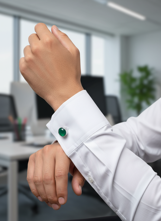 Firoza Jade Soverign Cufflinks
