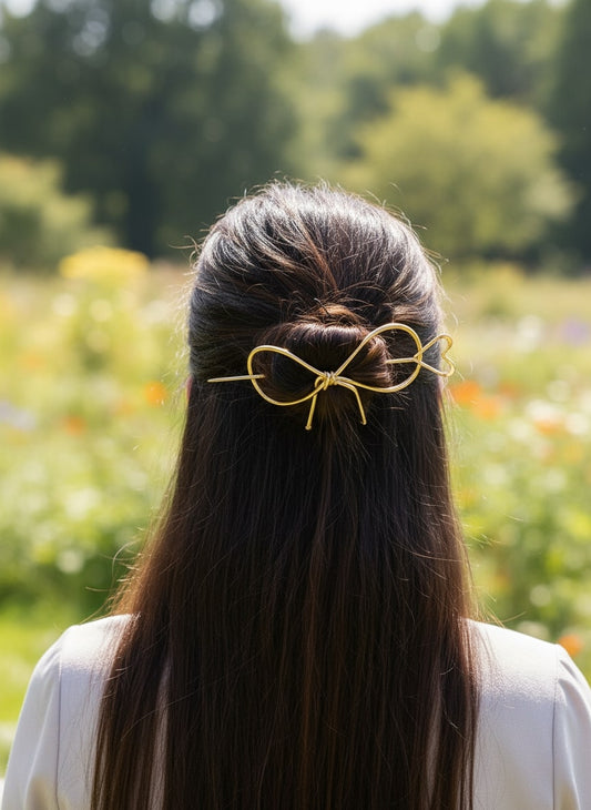 Bows and Hearts Bun Stick