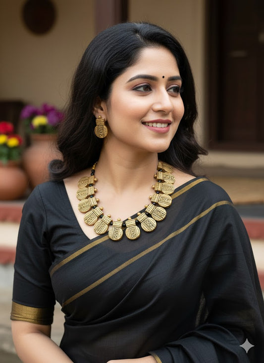 Echo Of Embers Terracota Necklace Set