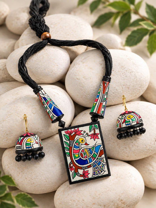 Firoza Banita Madhubani Terracotta Necklace Set