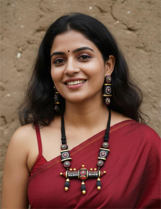 Nira Naga Terracota Necklace Set