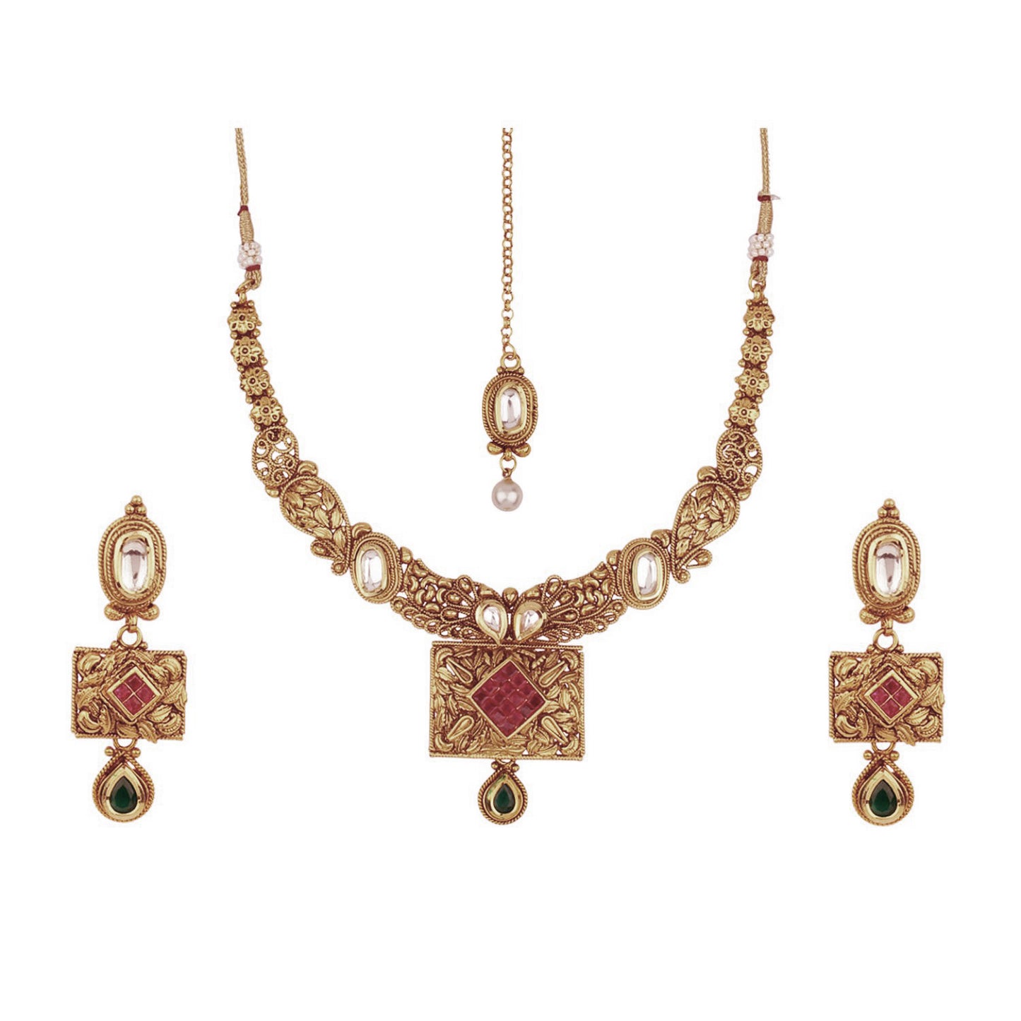 Swarna Rani Mani karnika Necklace Set