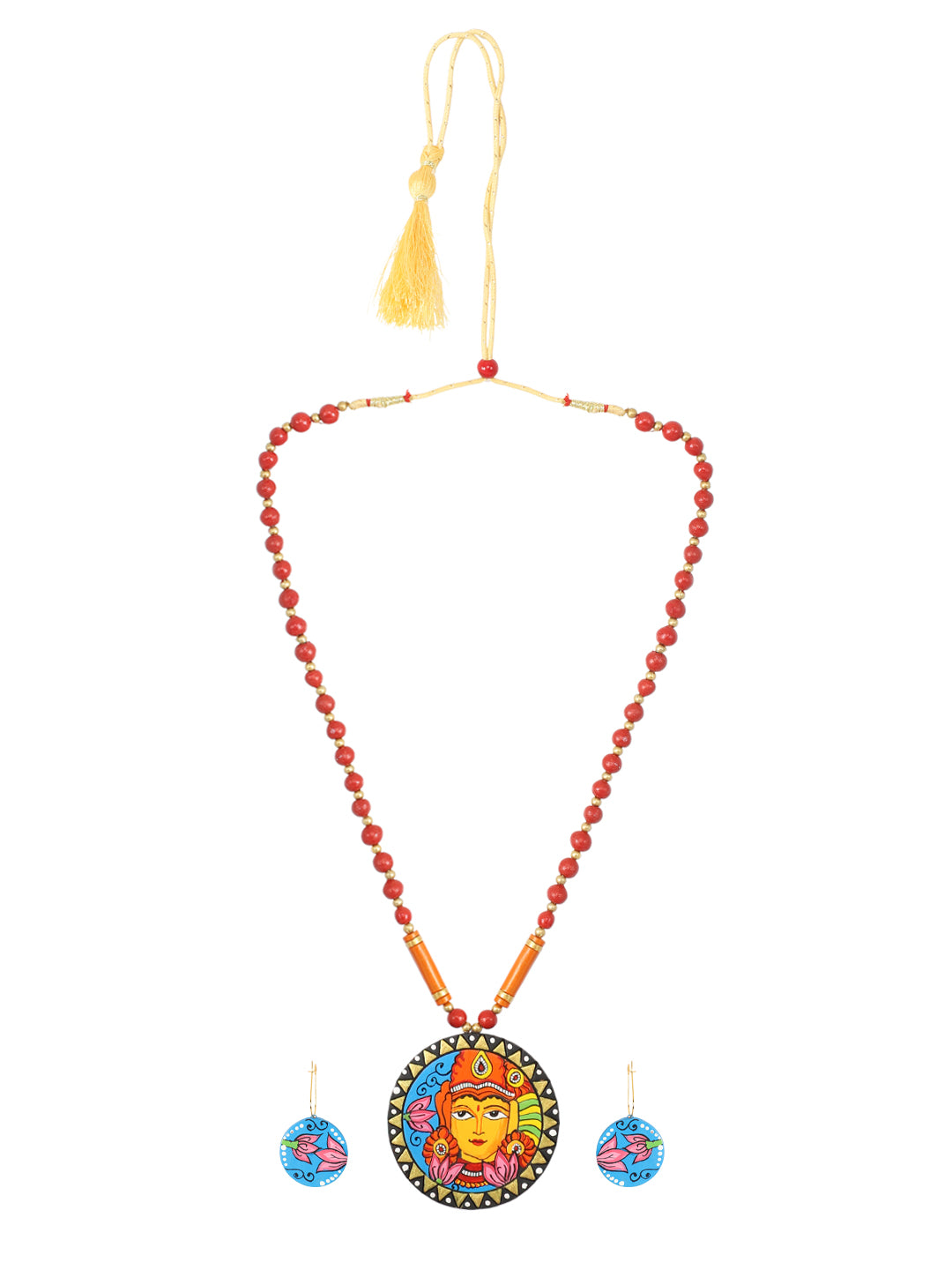 Firoza Devi Padma Terracotta Necklace Set