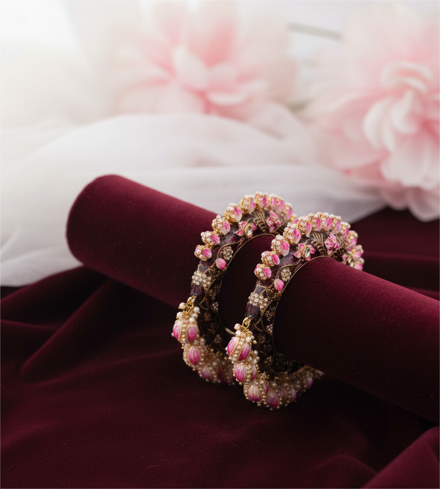 Firoza Kangan-e-Khushbu Meenakari Bangle Set 2.4