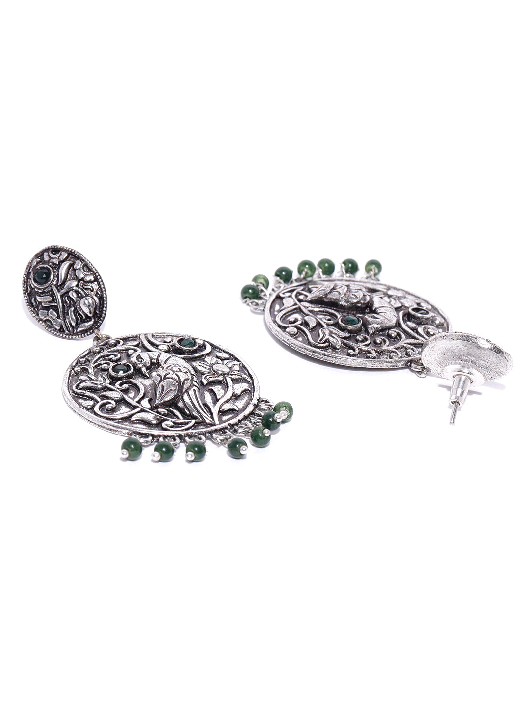 Mehr Green Stone Earrings