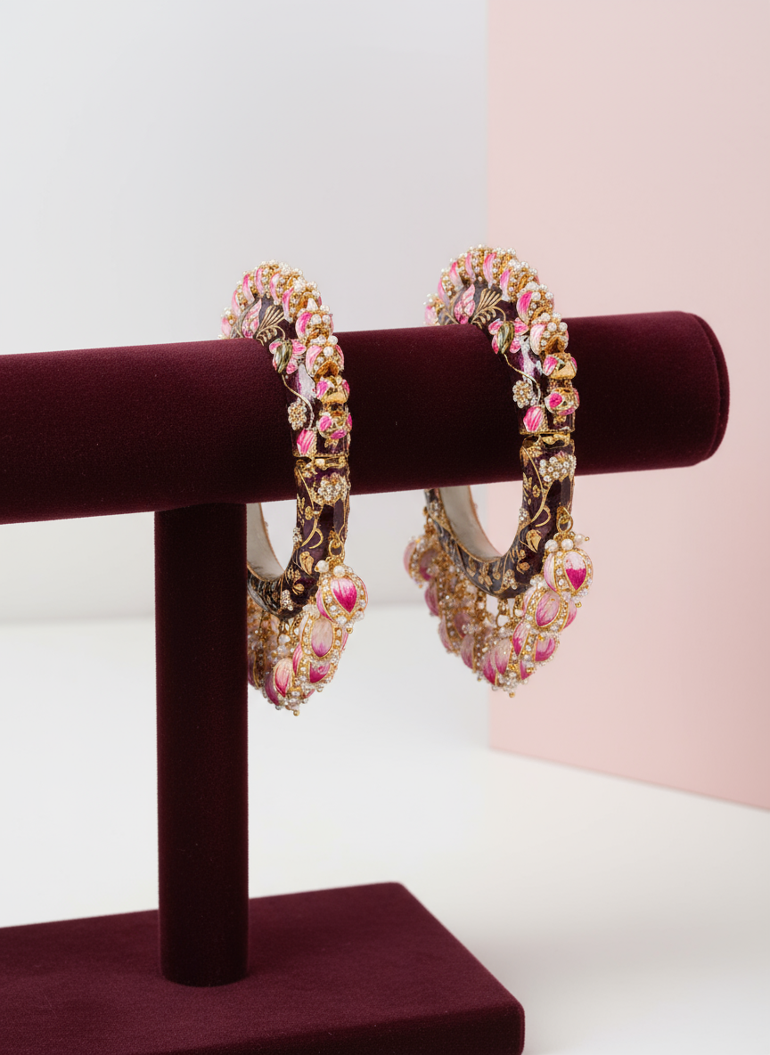Firoza Kangan-e-Khushbu Meenakari Bangle Set 2.8