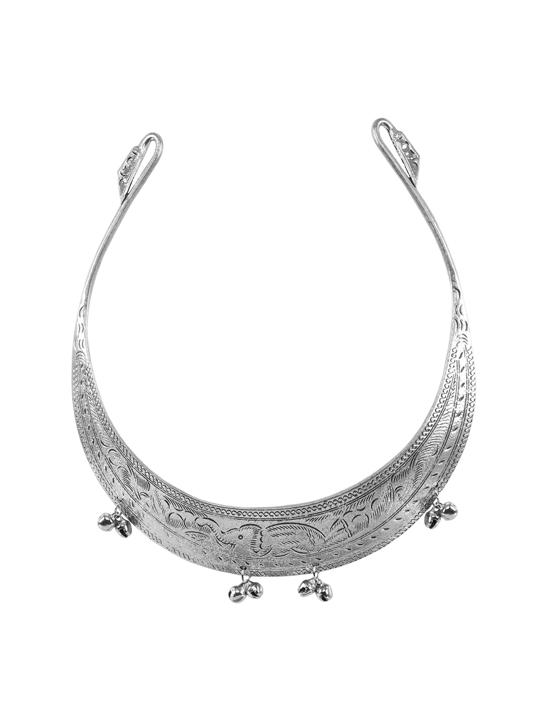 Firoza Oxidized Tribal Choker Hasli