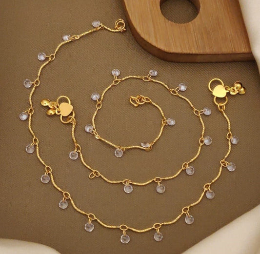 Firoza Silken Drizzle Anklets