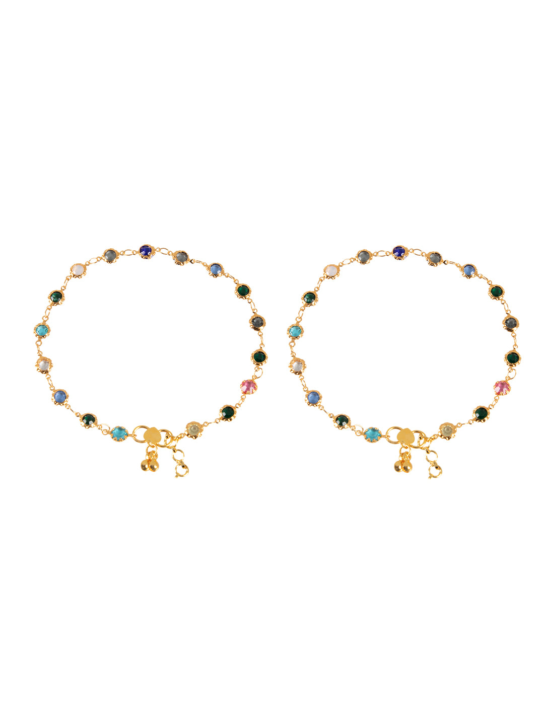 Firoza Rang Raag Anklets