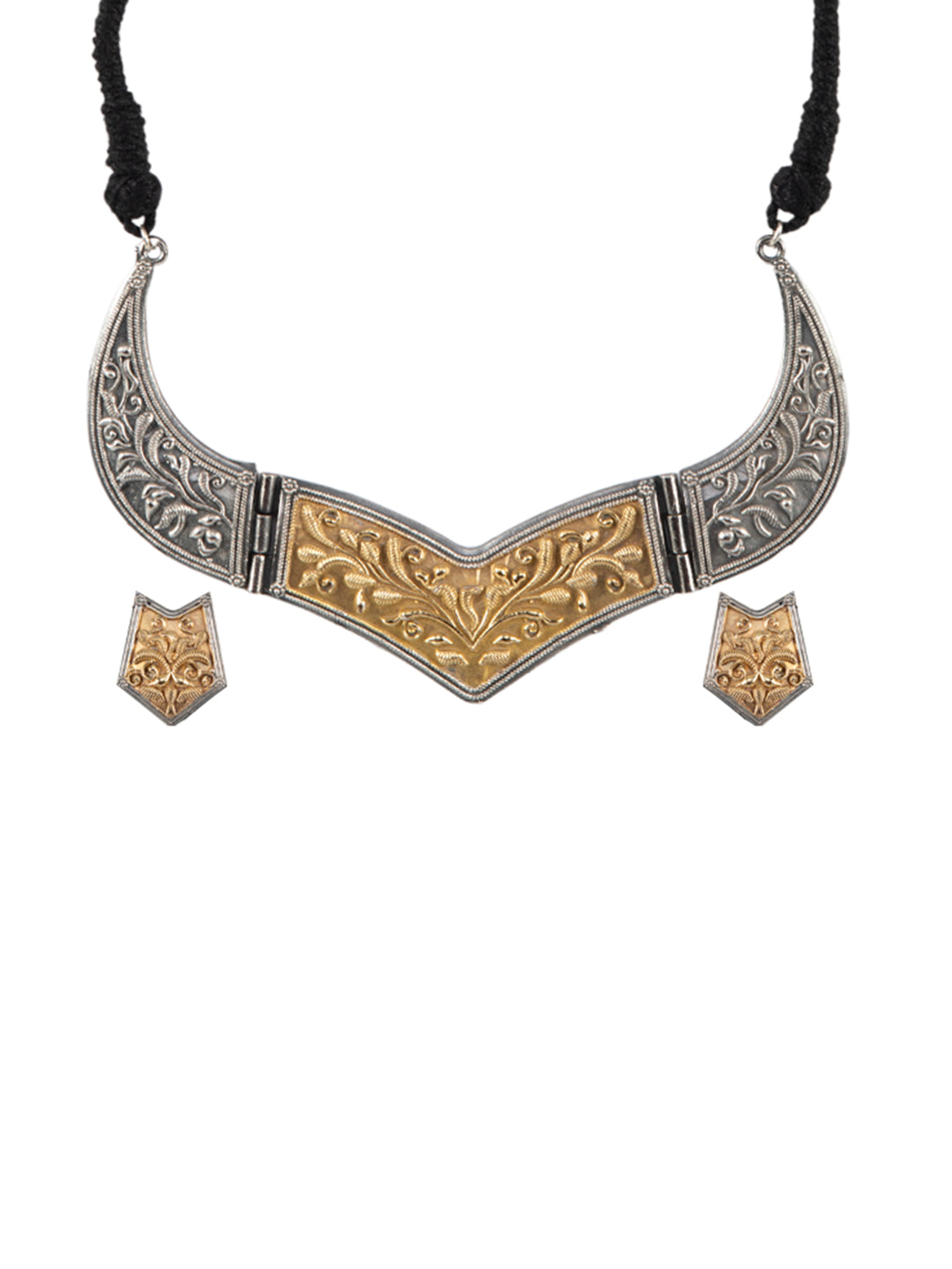 Firoza Vriksha Dual-Tone Necklace Set