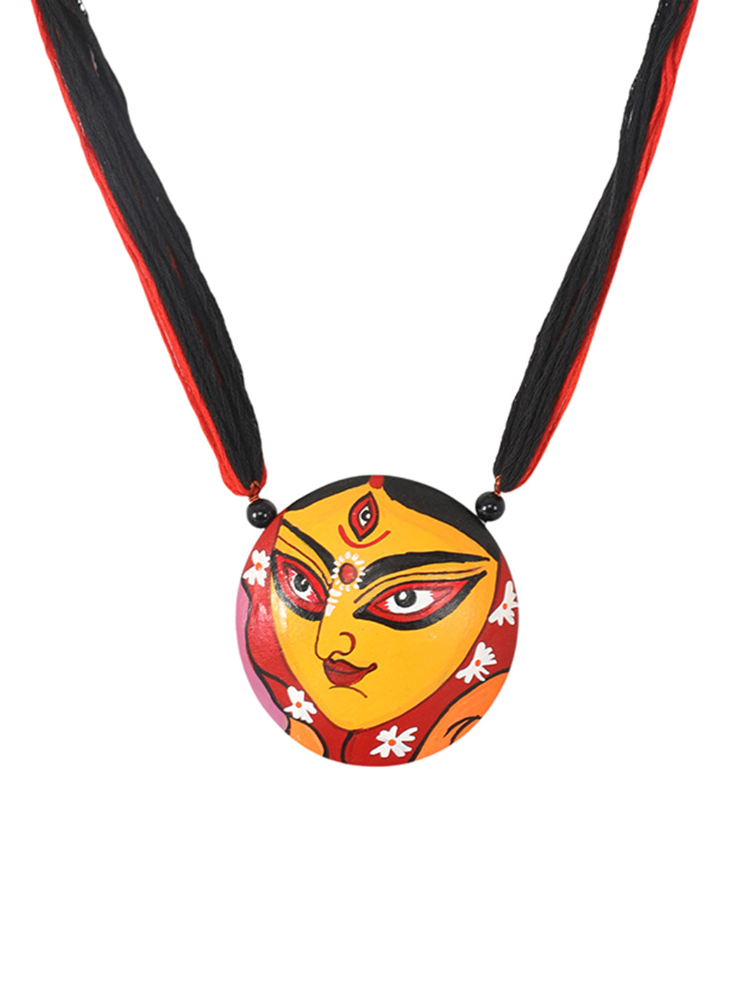 Firoza Maa Durga Terracotta Necklace Set