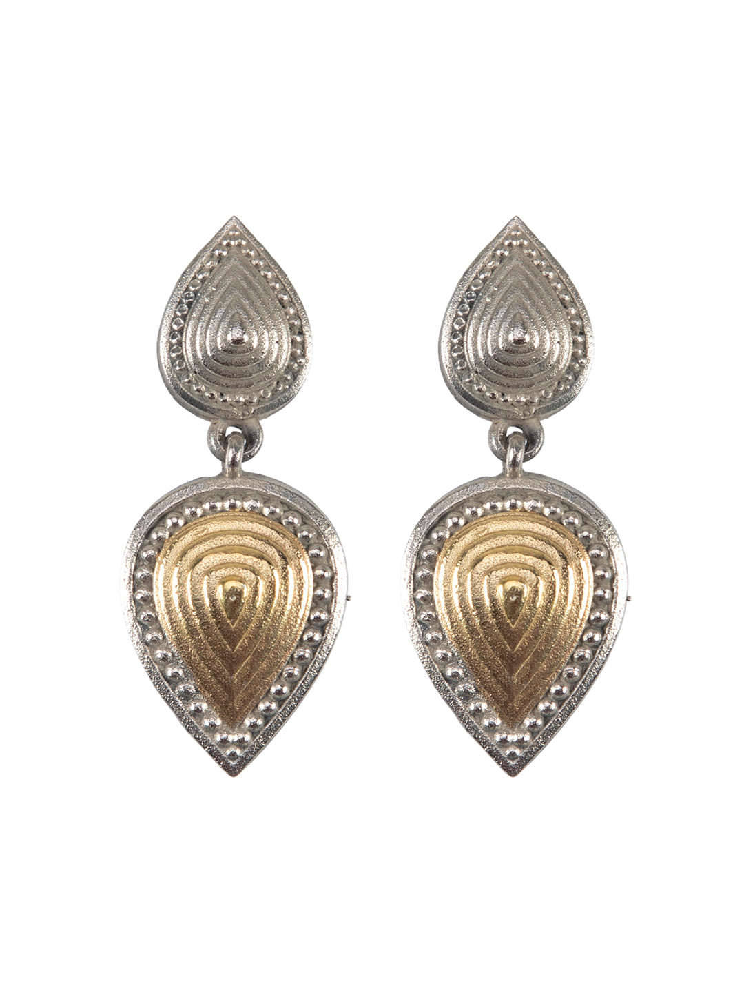 Firoza Aarohi Dual-Tone Teardrop Necklace Set