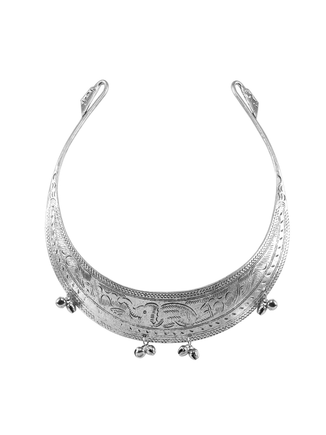 Firoza Oxidized Tribal Choker Hasli