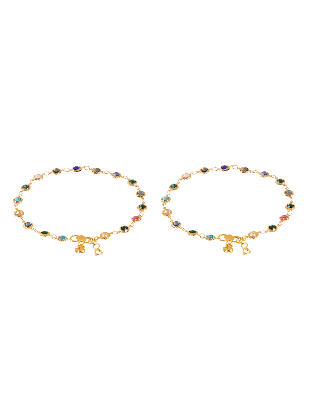 Firoza Rang Raag Anklets