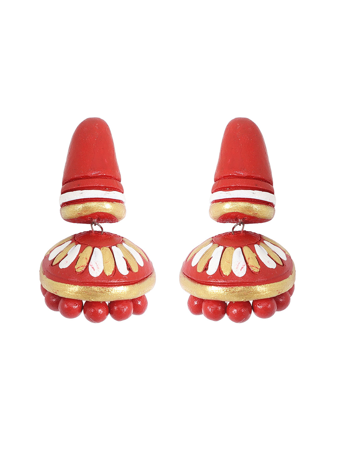 Firoza Kumudini Jhumka Terracotta Necklace Set