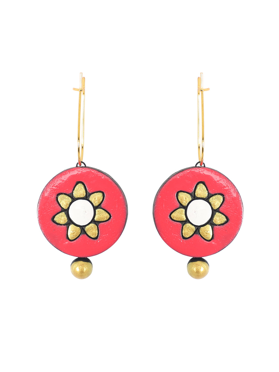 Firoza Pink Tribal Tales Terracotta Necklace Set