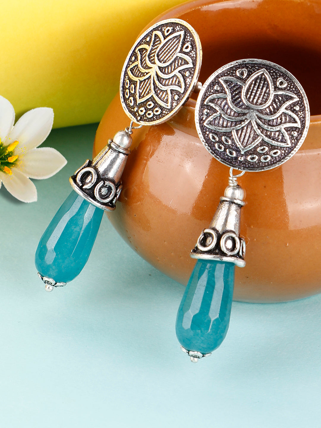 The Drop Collection  Aqua Earring