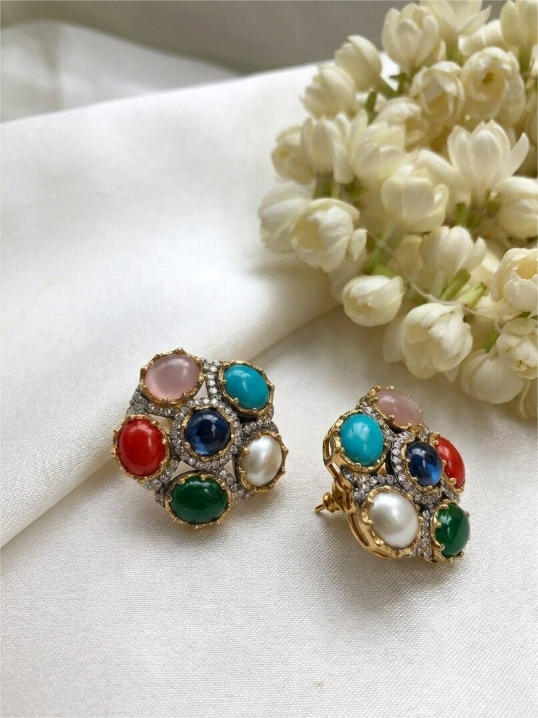 Firoza Colour Splash Statement Stud Earrings