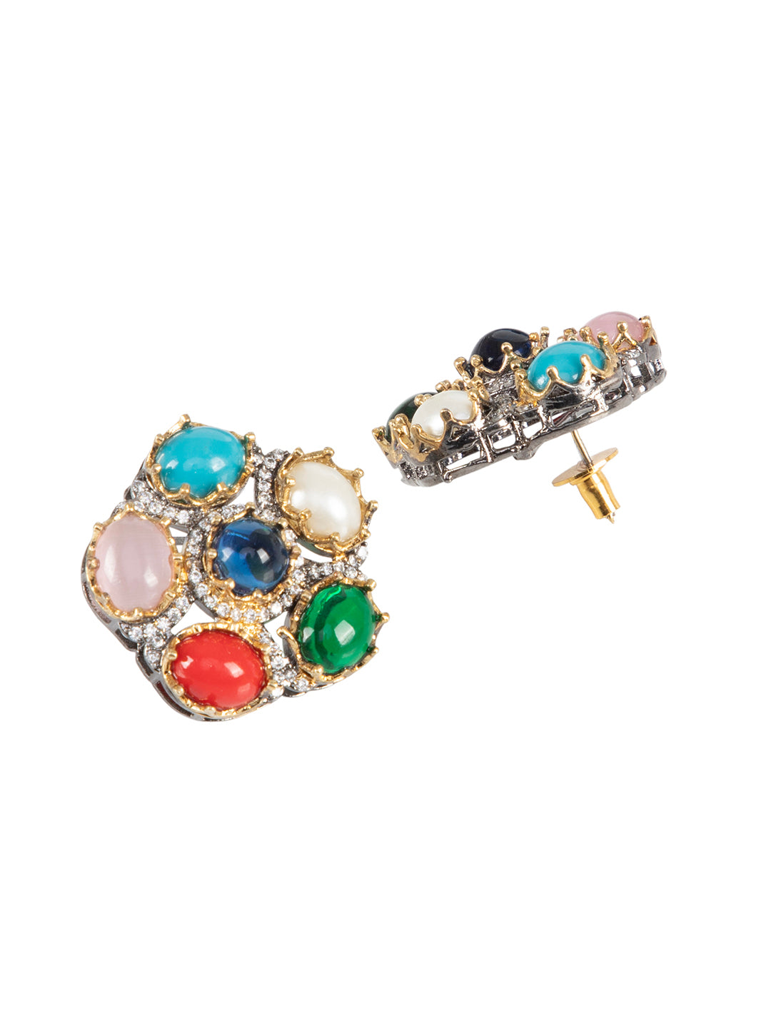 Firoza Colour Splash Statement Stud Earrings