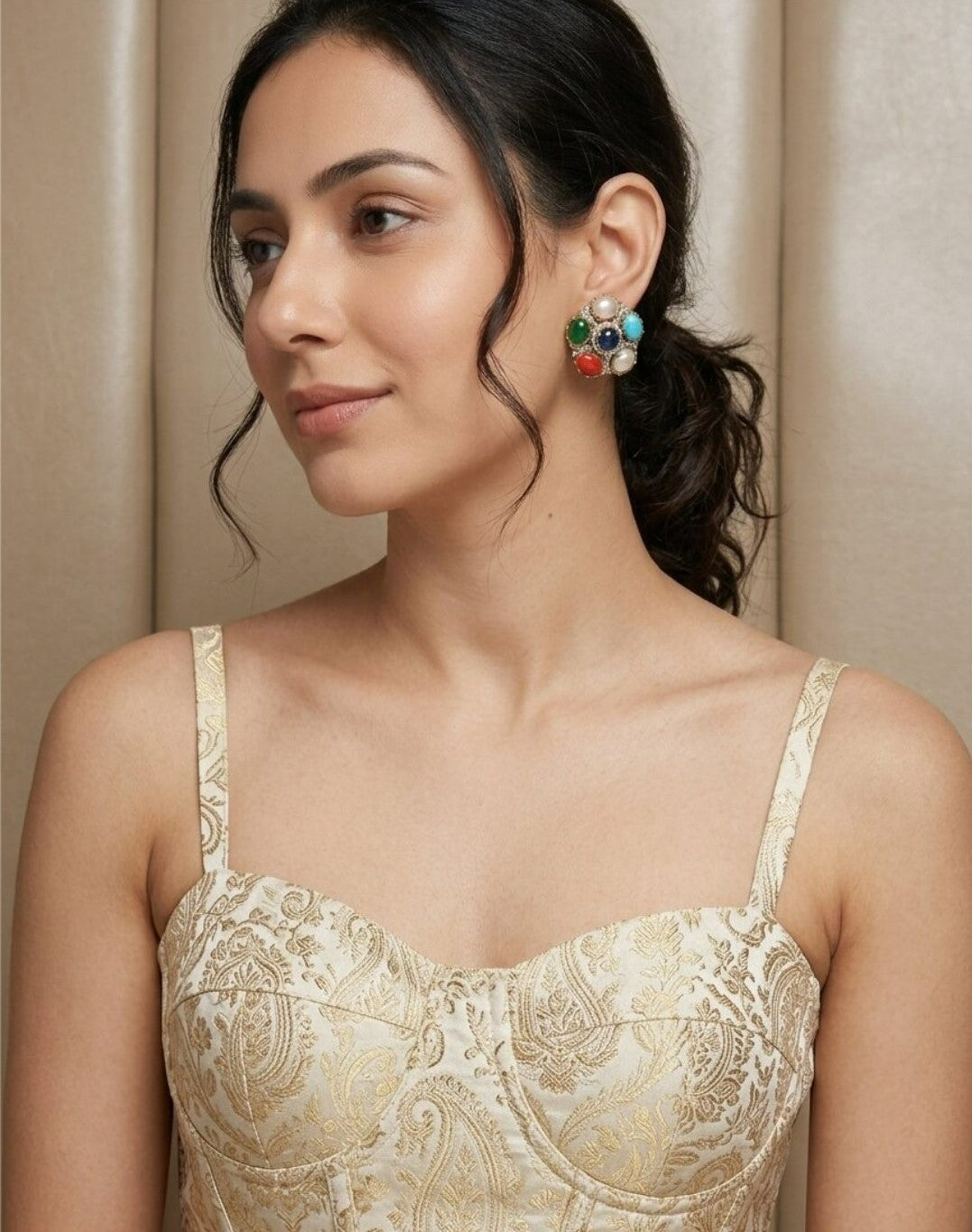 Firoza Colour Splash Statement Stud Earrings