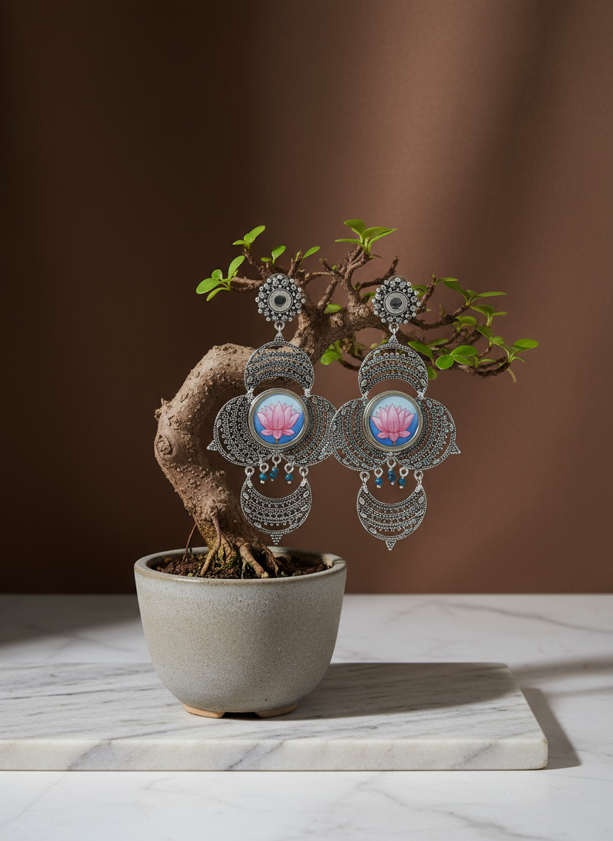 Tamaara Hand Painted Coin Earrings