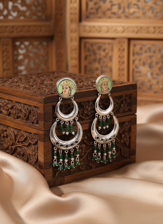 Mehr  Hand Painted Coin Earrings