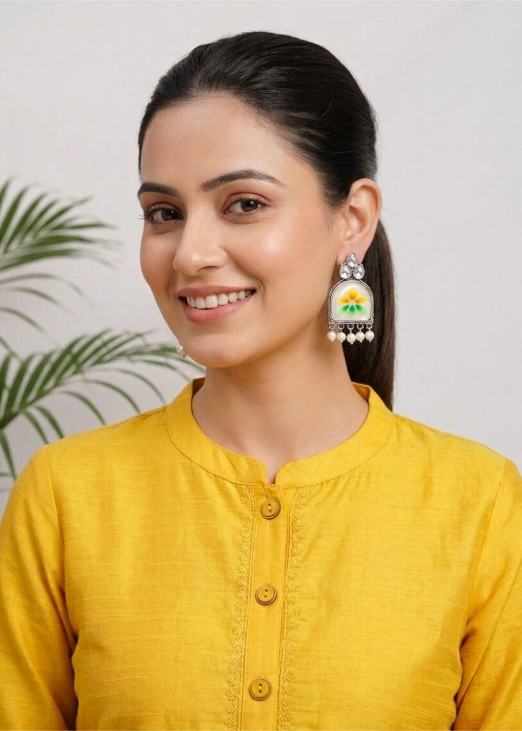 Firoza Basanti Bloom Floral Earrings
