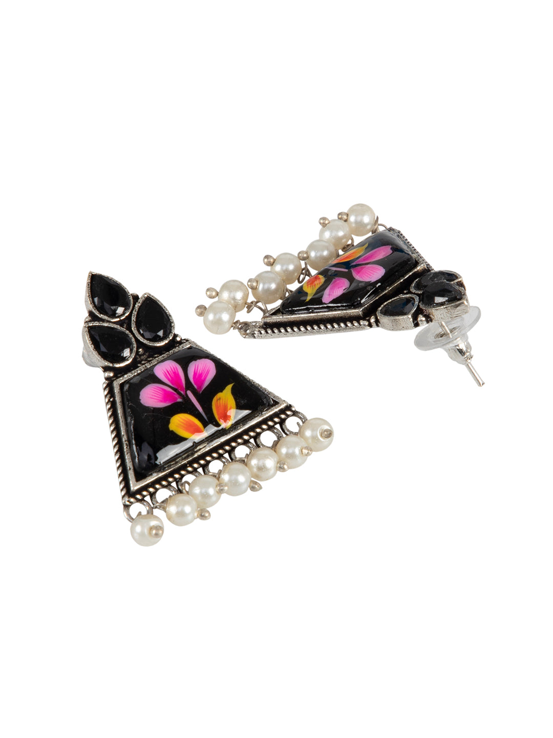 Firoza Noir Bloom Floral Earrings