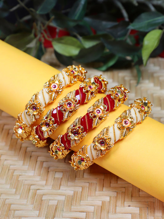 Swarna Sankha Pola Bangle Set